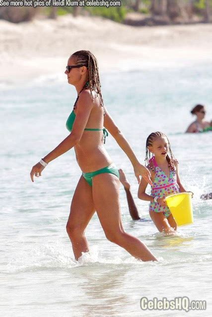 [exclusive ] heidi klum on the beach in the bahamas see inside