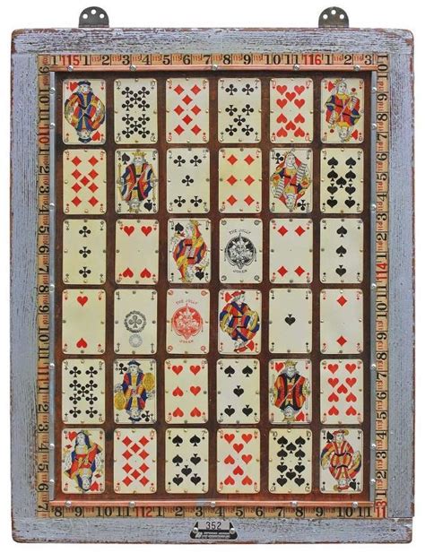 Vintage Playing Cards Original Wall Art Vintage Playing Cards