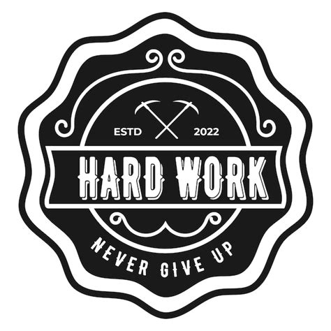 Premium Vector Hard Work Vintage Logo