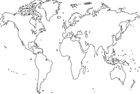 Blank Political Map Of World A4 Size Printable A4 Size World
