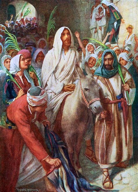 Riding Into Jerusalem By Harold Copping Jesus Pictures Jesus Art