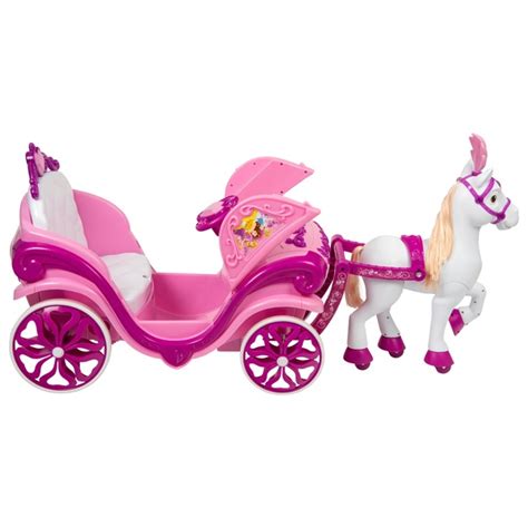 6v Disney Princess Royal Horse And Carriage Electric Ride On Smyths