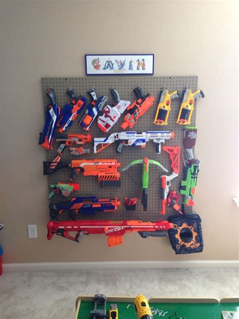 This is easily the best way to store nerf blasters, and it looks. Pin on Braeden's room
