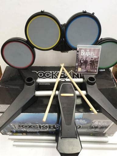 Ps2 Rock Band Drum Kit And Disc Game