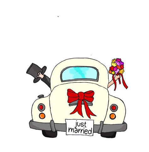 Just Married Clip Art Vector Images And Illustrations Istock