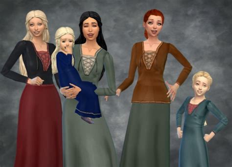 Install Basic Medieval Peasant Dress For All Ages The Sims 4 Mods