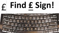 how to find pound sign (£) on the keyboard - YouTube