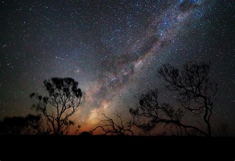 Wallpaper Landscape Night Nature Sky Milky Way Atmosphere