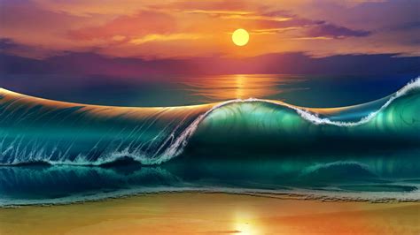 Beach Sunset Rainbow Wallpapers Wallpaper Cave