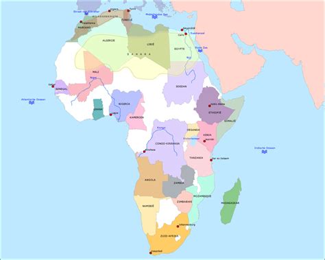 De 54 zelfstandige staten van afrika omvatten een veelvoud aan volkeren en culturen. heloohaloo: 25 Elegant Landkaart Afrika Met Hoofdsteden