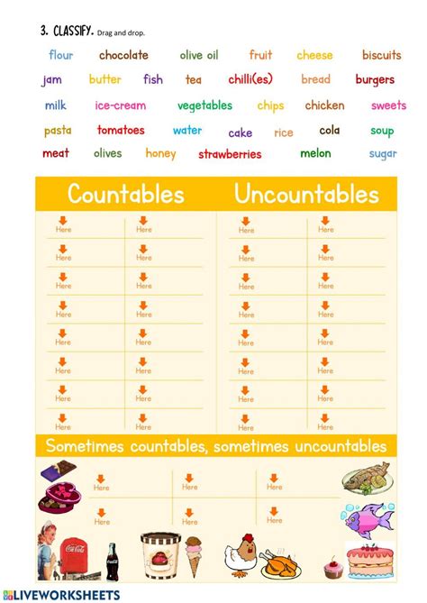 Countable And Uncountable Interactive Worksheet Riset