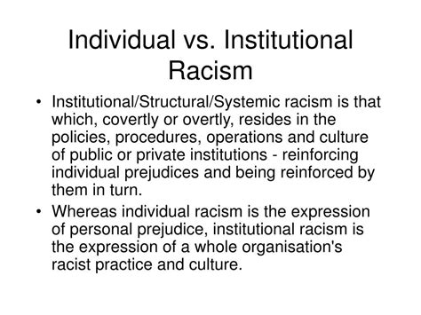 structural vs systemic racism definition definition ghw
