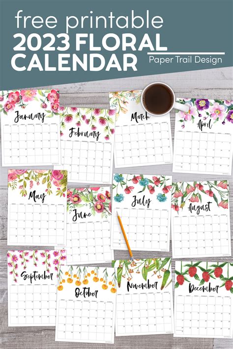 2023 Calendar Printable Floral