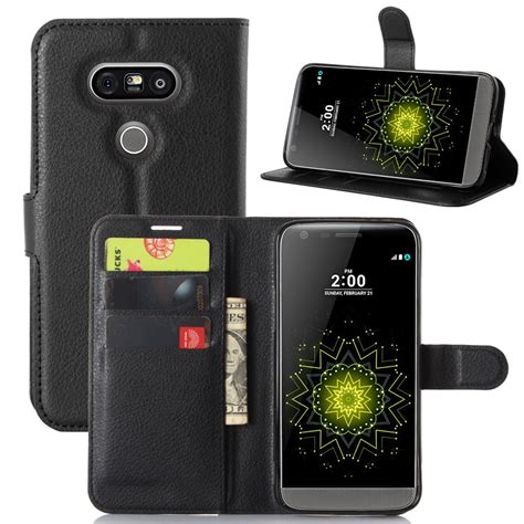 For Lg G5 Case Wallet Card Stent Cases Lichee Pattern Case Flip Leather