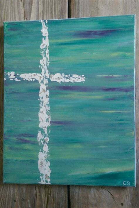 Abstract Cross Canvas Painting Etsy Cross Canvas Paintings Cross