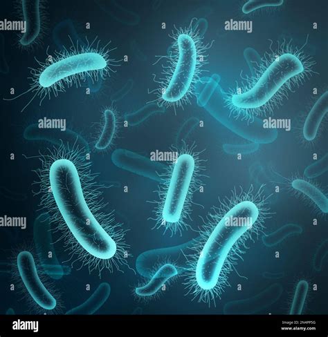 Closeup View Of Bacteria Under Microscope Illustration Stock Photo Alamy
