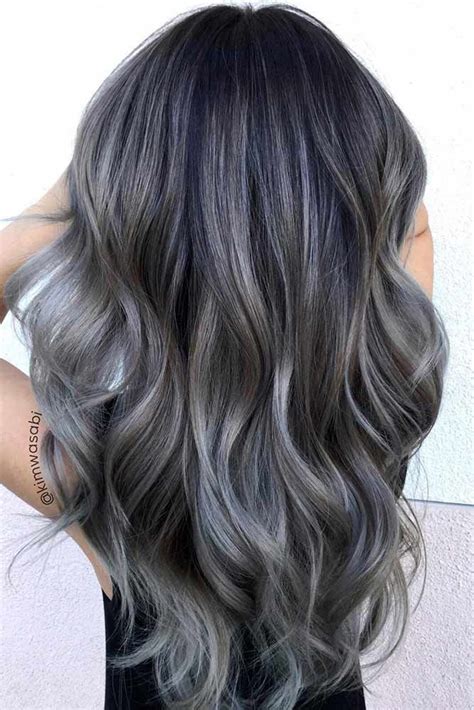 Beautiful Gray Hair Ideas LoveHairStyles Com Grey Hair Dye Charcoal Hair Balayage Hair Grey