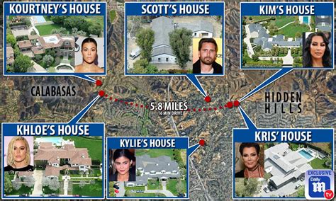 Kardashains Real Estate Aerial Photos Reveal Kim Kourtney Khloe Kylie And Kris La Mansions