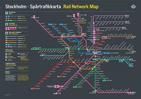 Karte Der Stockholmer Verkehrsmittel Verkehrszonen Und öffentliche