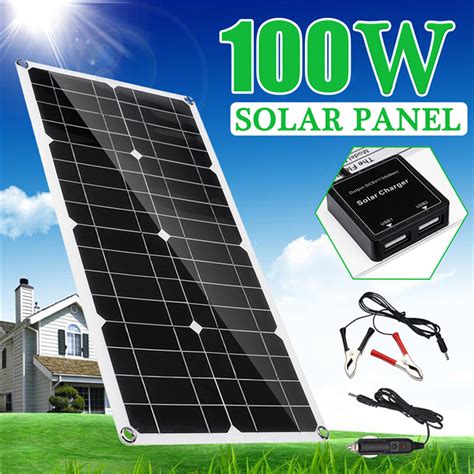Building Materials And Supplies 100w 18v Dual Usb Solar Panel Battery