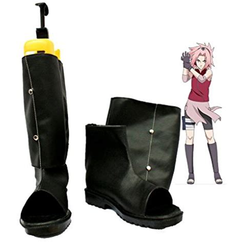 Naruto Anime Haruno Sakura Cosplay Shoes Boots Custom Made 2 Details