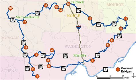 Ohio Covered Bridge Map
