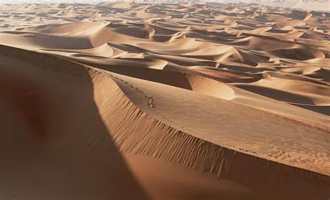Sand Dunes In The Empty Quarter Desert Between Saudi Arabia And Abu