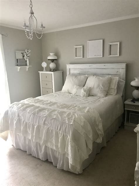 Shabby Chic White And Gray Bedroom In 2019 Shabby Chic Grey Bedroom