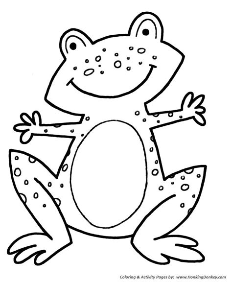 Simple Shapes Coloring Pages Speckled Frog Frog