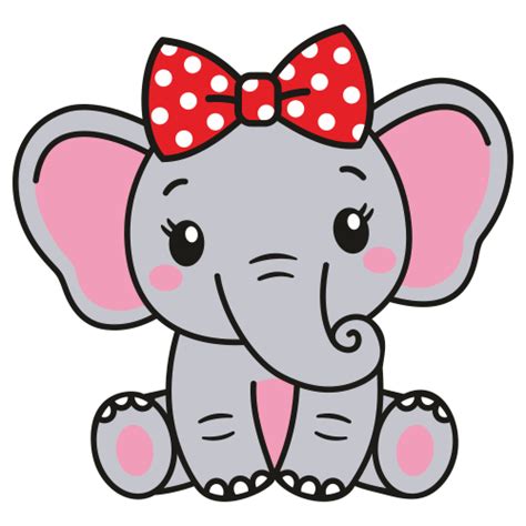 Elephant With Glasses Svg Cute Elephant Svg Cut File Download 