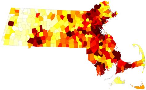 Poib Map Of Massachusetts Municipalities Ranked By Population
