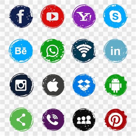 Conjunto De Iconos De Redes Sociales Descargar Vectores Gratis