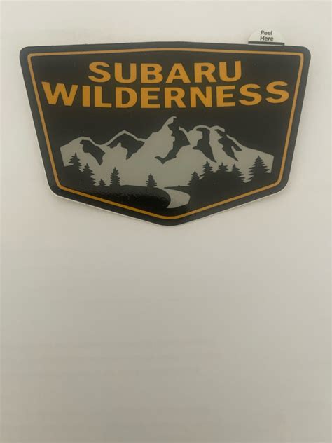 Subaru Wilderness Sticker 4x 3 Inches Etsy