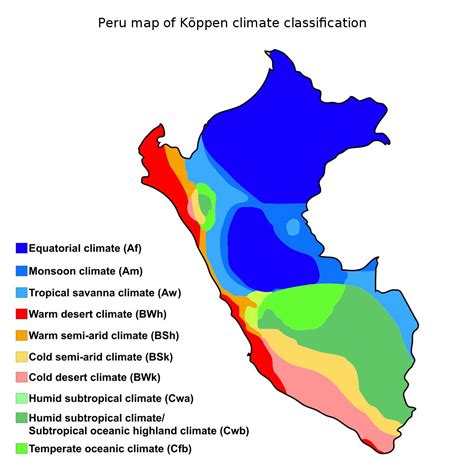 Peru Clima Mapa Mapa Do Peru Clima Peru