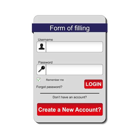 Premium Vector Member Login Form Interface For Web Page Site Mobile