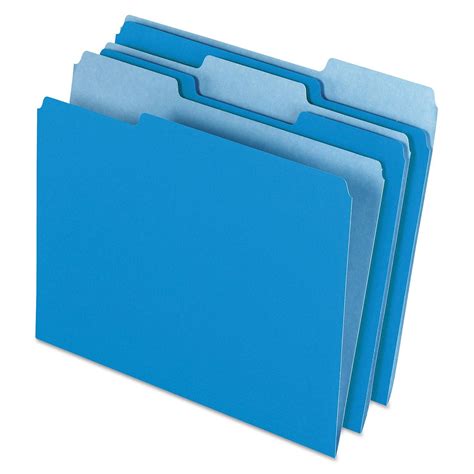 Pendaflex® Colored File Folders 13 Assorted Cut Top Tab Bluelight