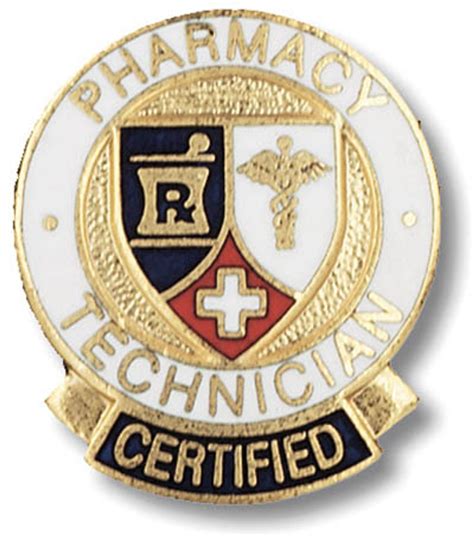 Pharmacy Technician Certified Emblem Pin