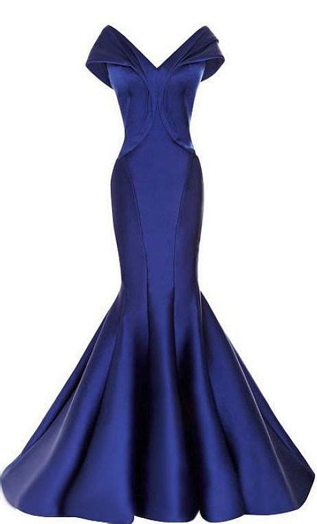 Stunning Satin Off The Shoulder Neckline Mermaid Evening Dresses Mermaid Evening Dresses Blue