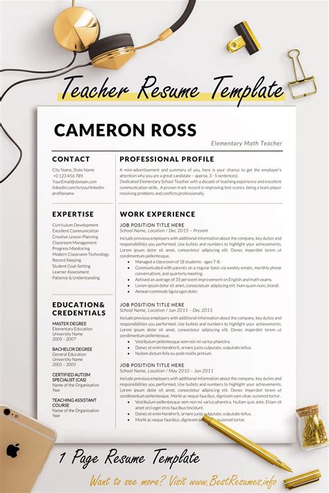 English teacher resume template, secondary, cv, samples, education, career, students, pupils on this page you will find a bank of 5 professionally designed english teacher resume templates. Middle School Teacher Resume Template Of Teacher Resume ...