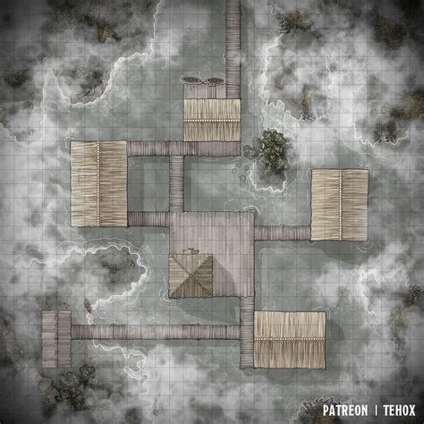 Swamp Outpost Launch Tehox Maps On Patreon In 2020 Tabletop Rpg