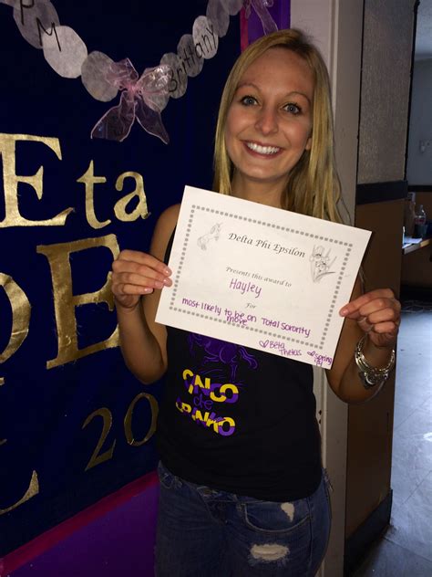 Winning the “Most Likely to be on Total Sorority Move” award. TSTC