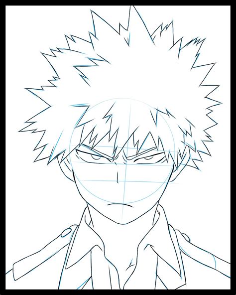 Bakugou Drawing Outline Bakugou Male Hairline Giblrisbox Wallpaper