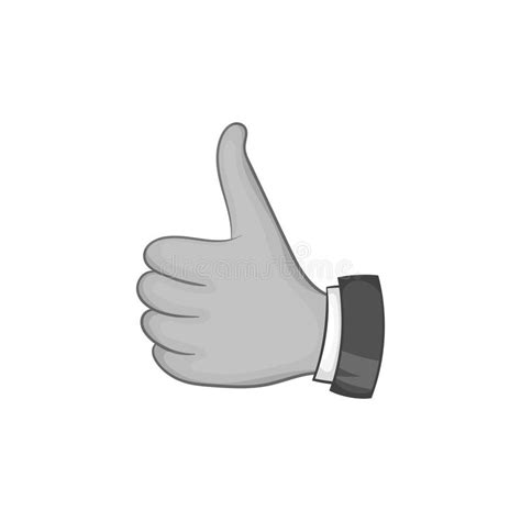 Hand With Thumb Up Icon Cartoon Style Stock Illustration