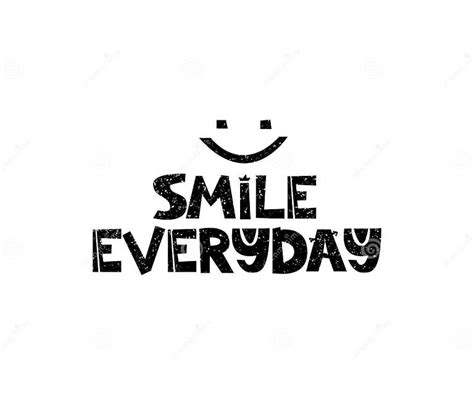Smile Everyday Hand Drawn Style Typography Poster With Inspirational