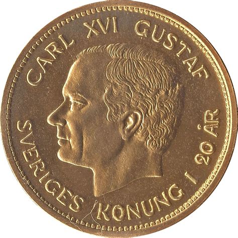 1000 kronor carl xvi gustaf 20 years of reign sweden numista
