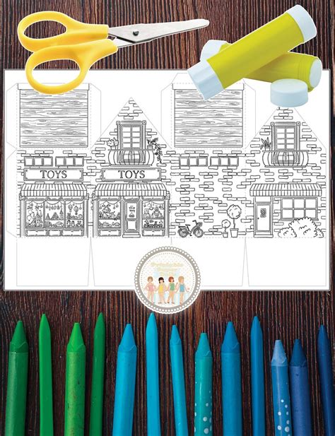 Paper Doll House Printable Arts Crafts Kids Activity Cut And Glue