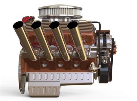 Hot Rod V8 Engine 3d Render Stock Illustration Illustration Of Motor