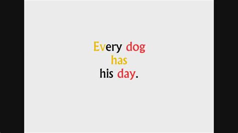 Cool Phrases Every Dog Has His Day Youtube
