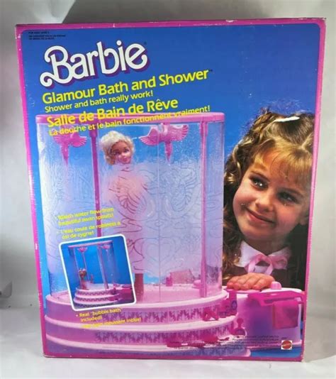 Barbie Glamour Bath And Shower Salle De Bain Traumbad Mattel Vintage Nrfb 2552 Eur 19999