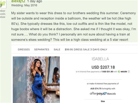 Wedding Guests 300 Blue Dress Slammed On Forum For Looking ‘cheap